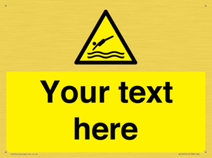 Custom Warning diving area